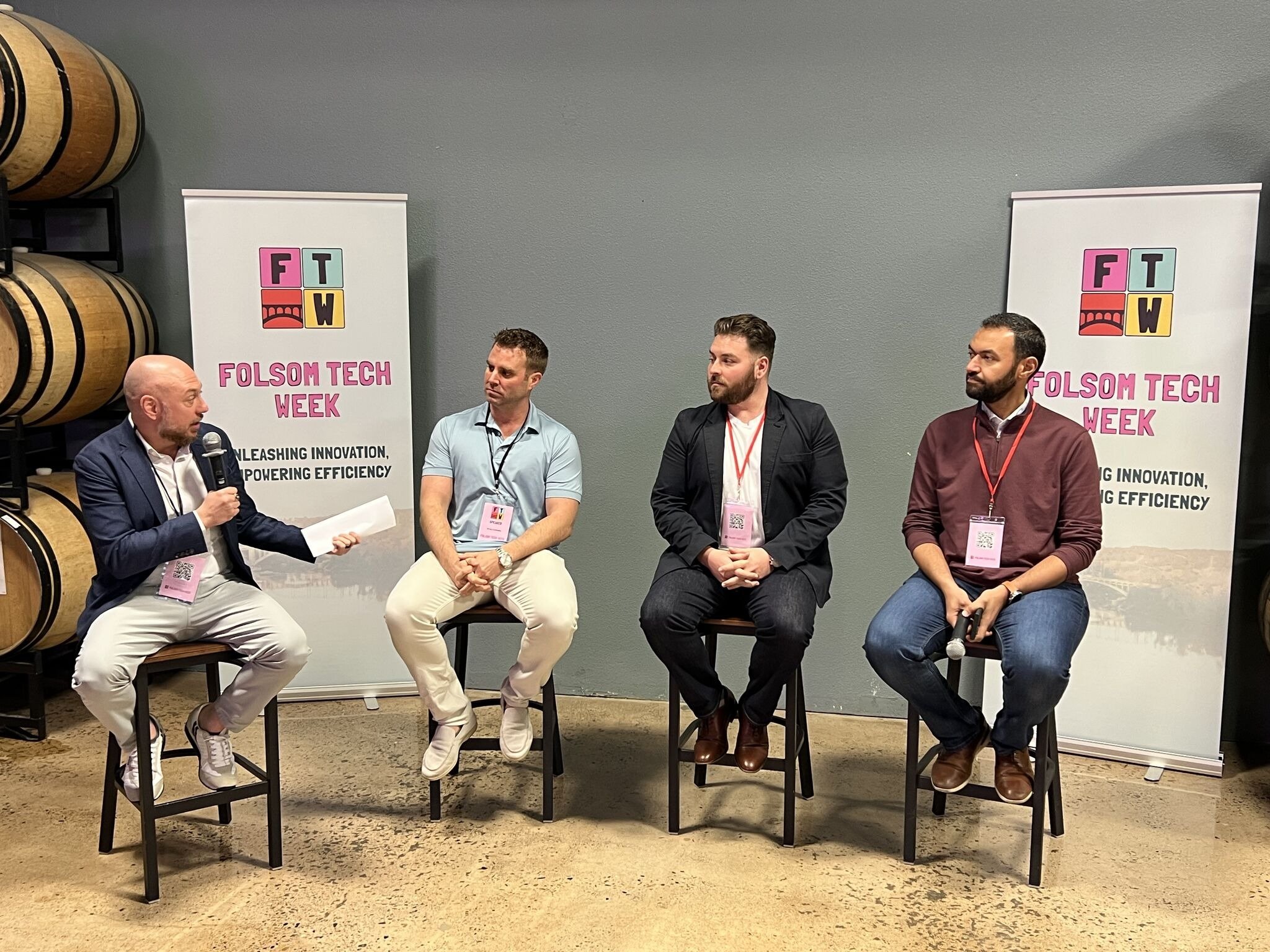 A panel discussion during Folsom-Cordova Tech Week