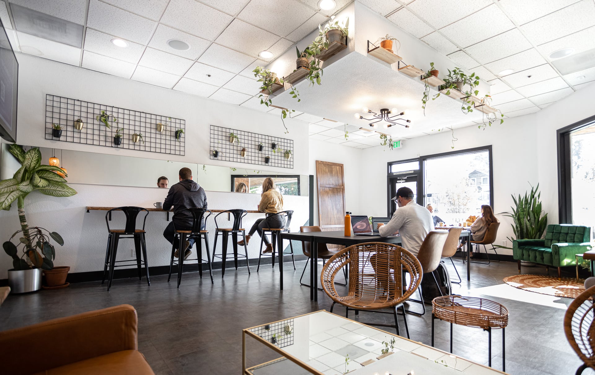 Members working in the Nook at Granite City Workspaces in Folsom